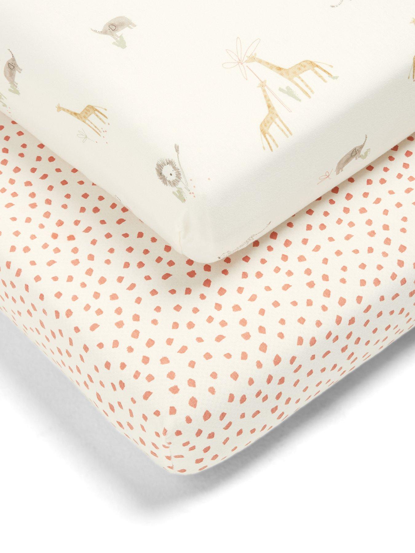 Image 1 of 3 of Mamas & Papas Jungle Cotbed Fitted Sheets- 2 Pack - Multi