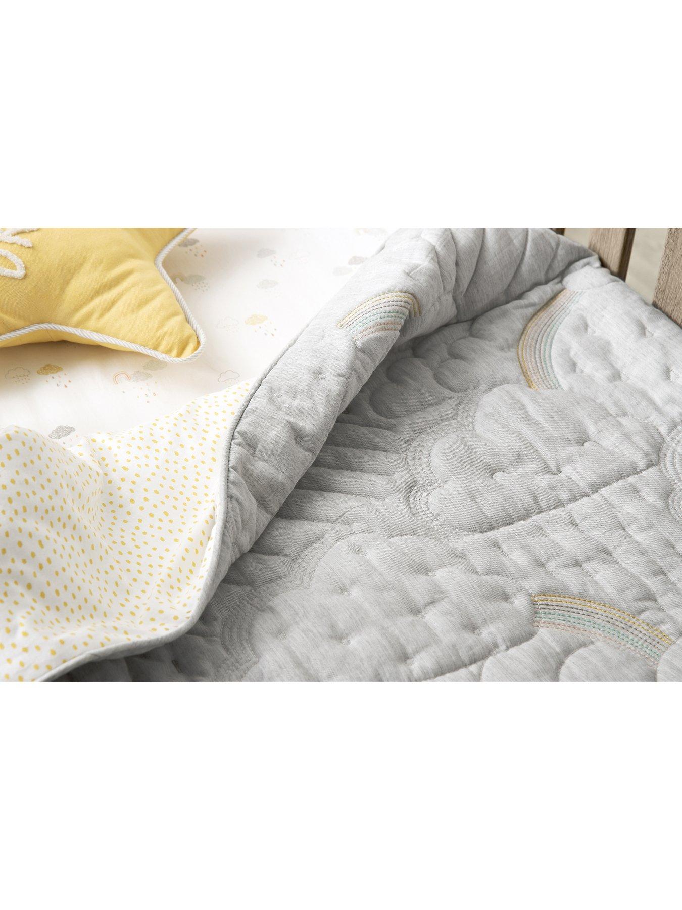 Mamas Papas Dream Upon a Cloud Cotbed Cot Quilt Grey very