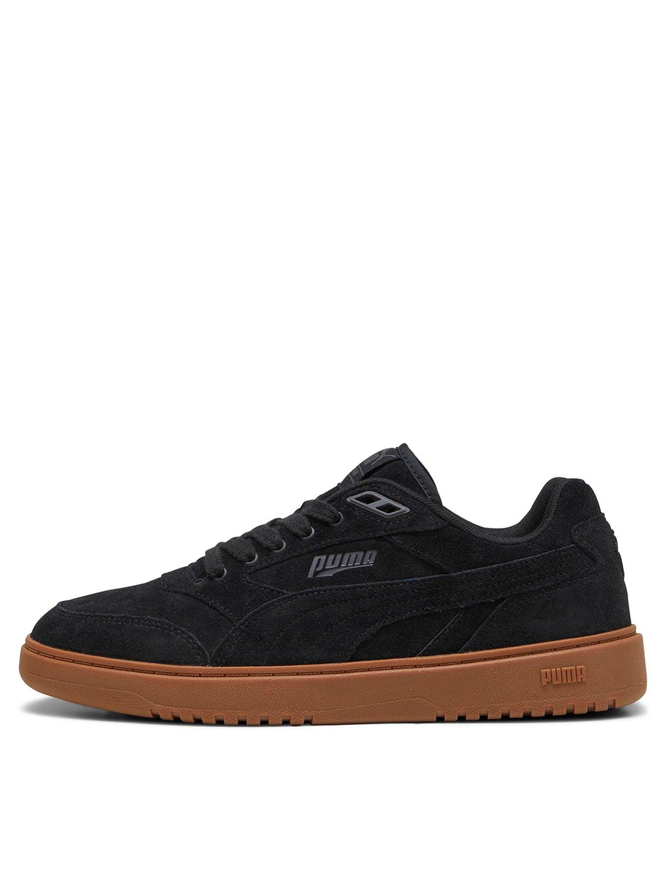 Puma black hot sale suede trainers