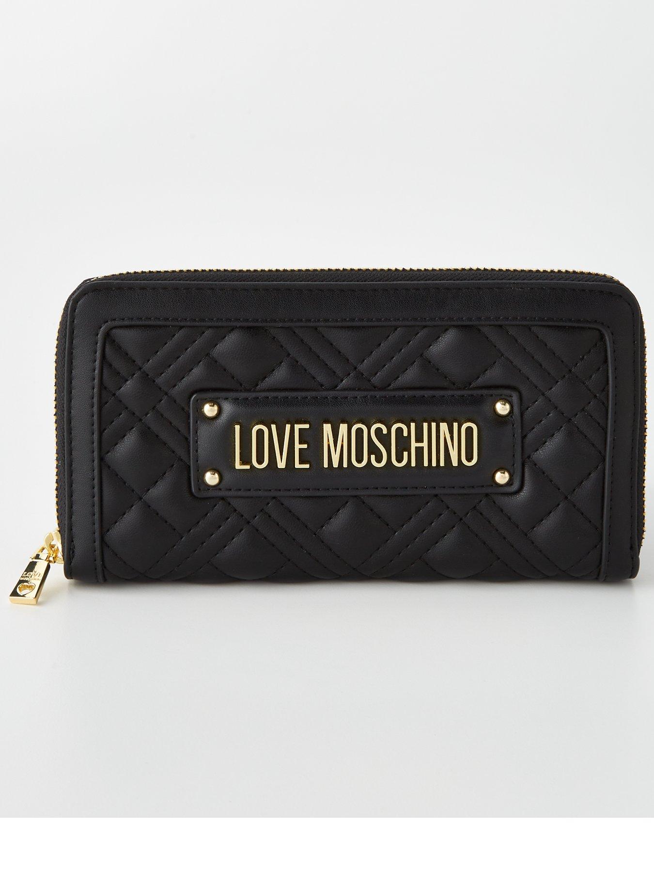 LOVE MOSCHINO Quilted Continental Purse - Black | very.co.uk