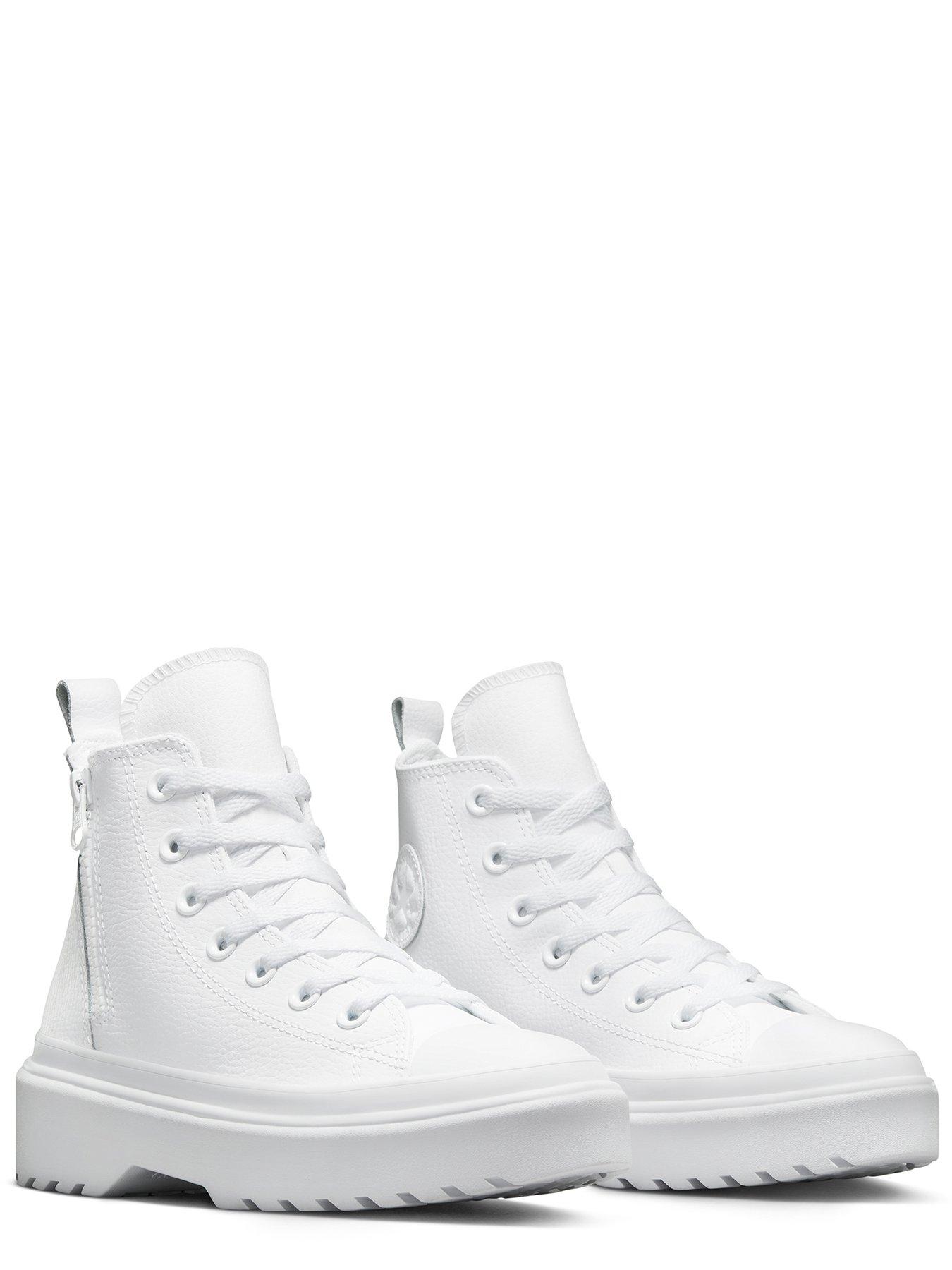 Older Girls Chuck Taylor All Star Eva Lift Leather Hi Tops White