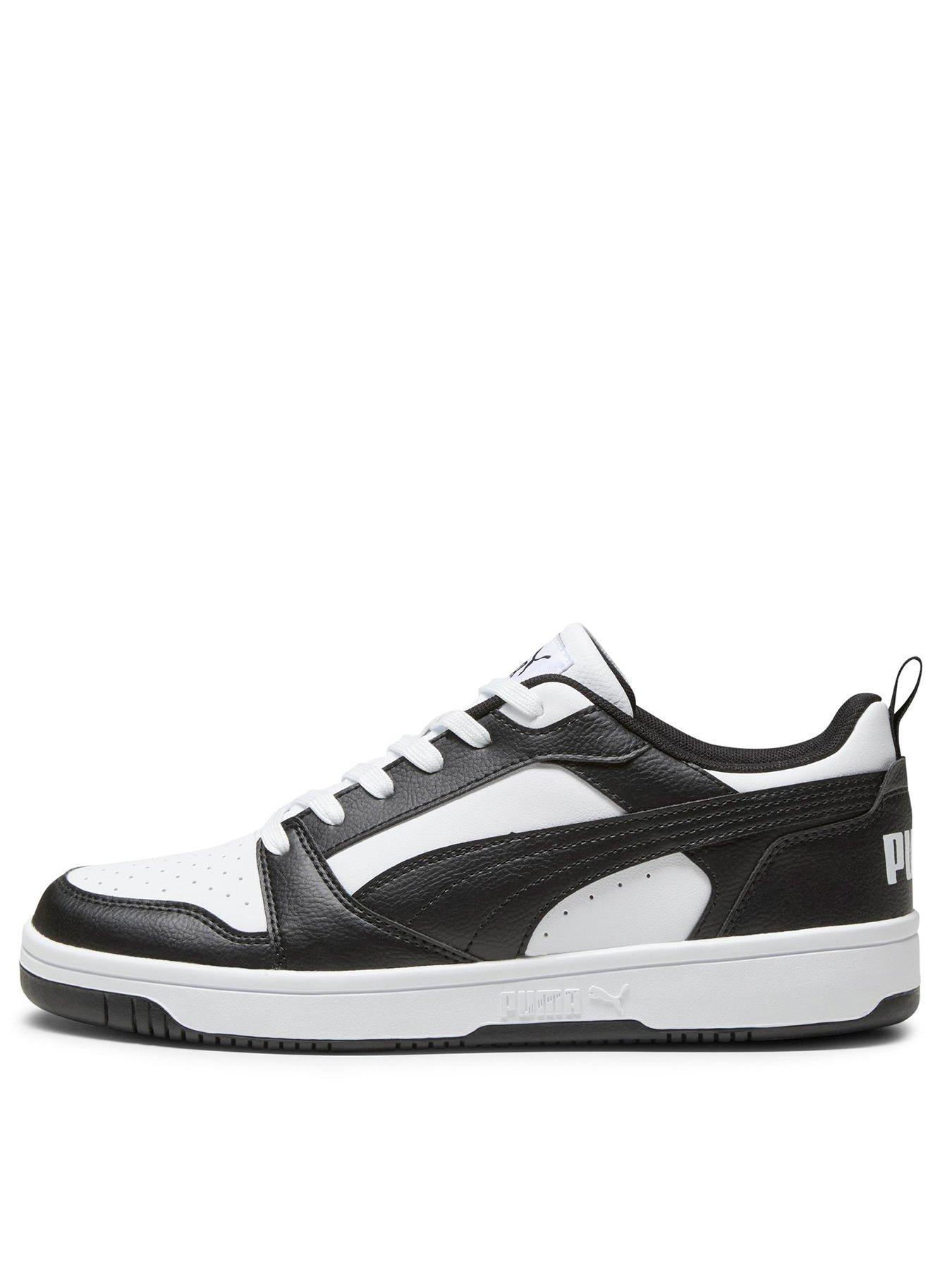 Puma Mens Rebound v6 Low Trainers White Black Very