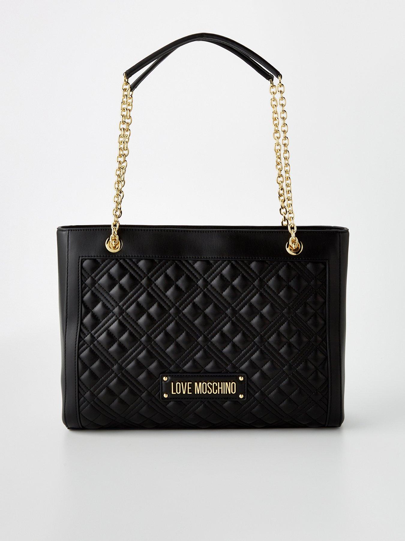 Quilted Tote Bag Black