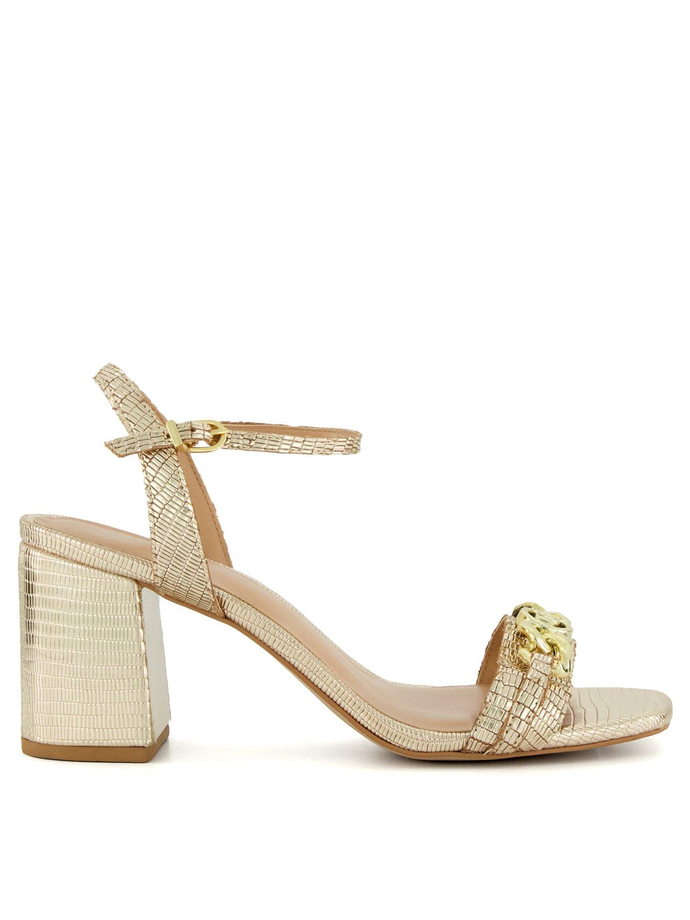 Dune gold sale heeled sandals