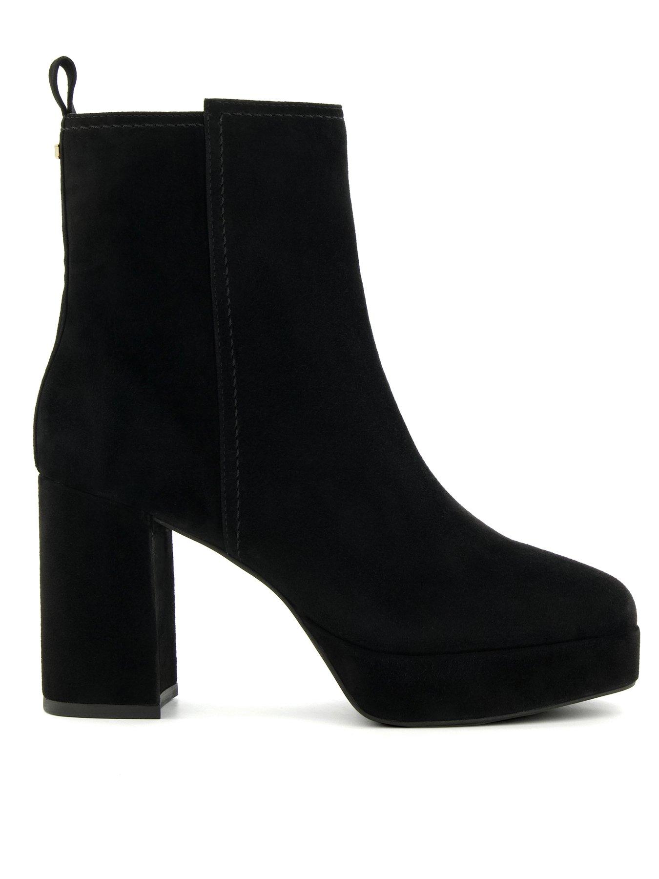 Dune black suede ankle hot sale boots