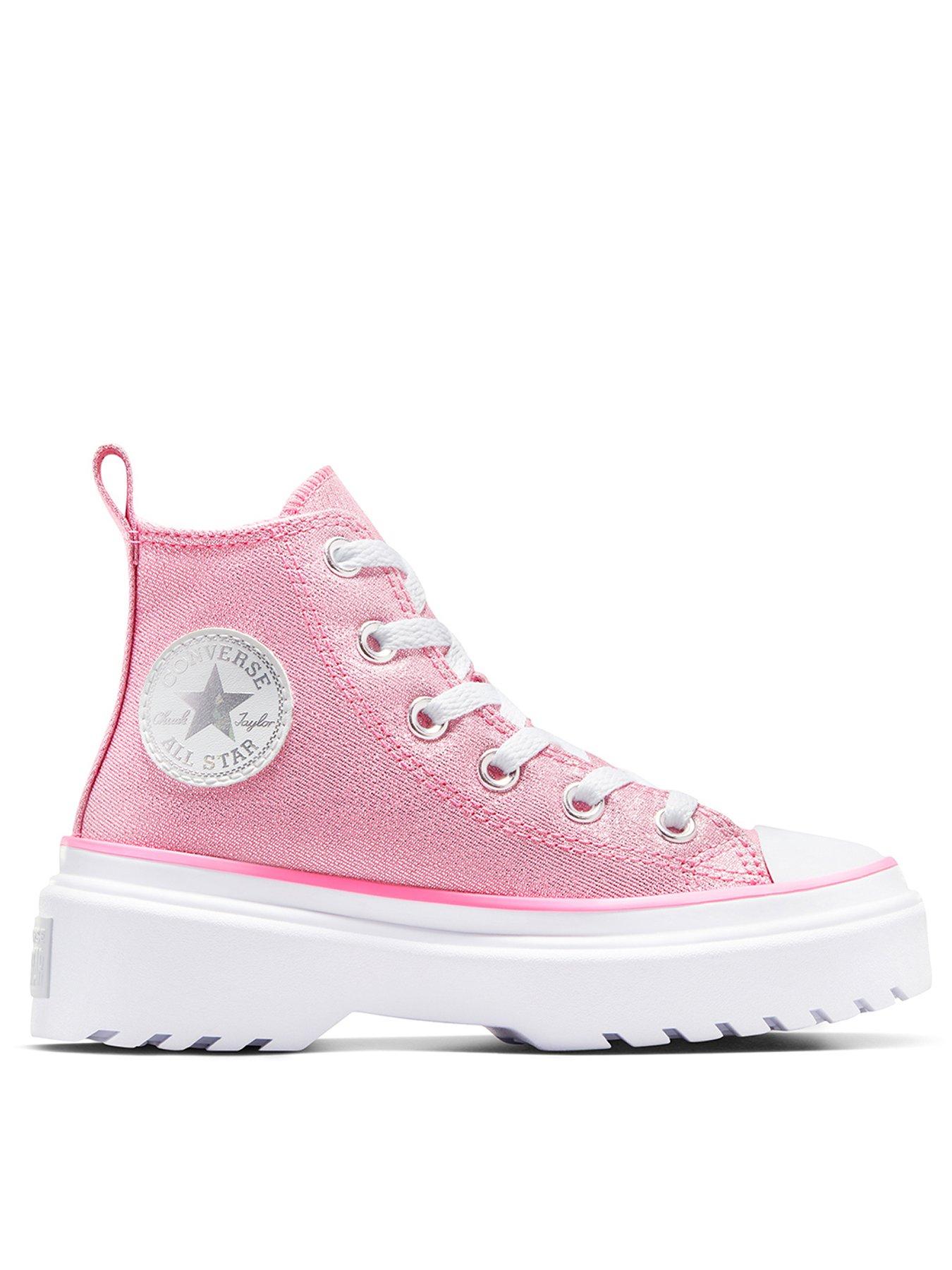 Ladies pink store converse trainers