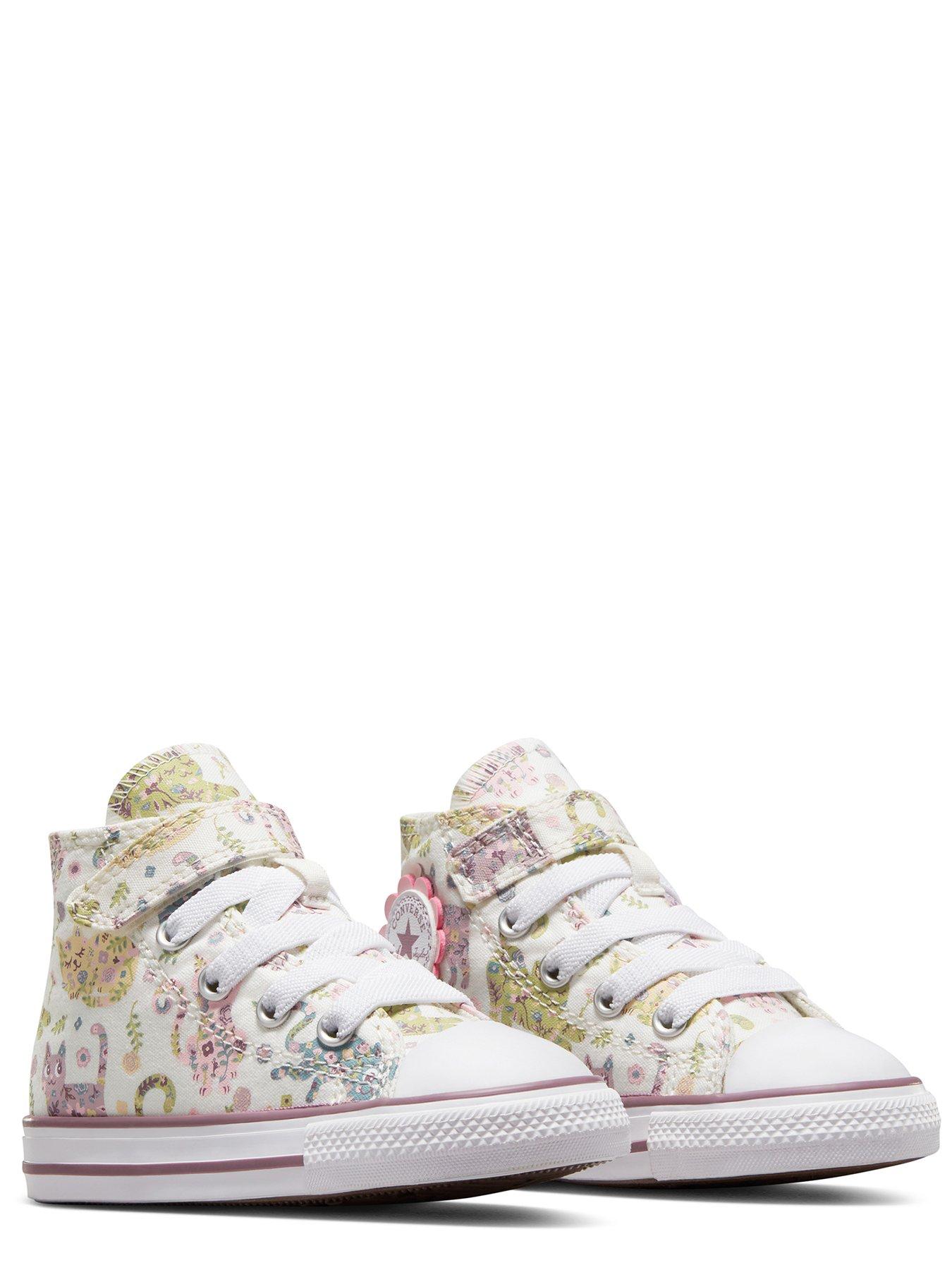 Girls floral deals converse