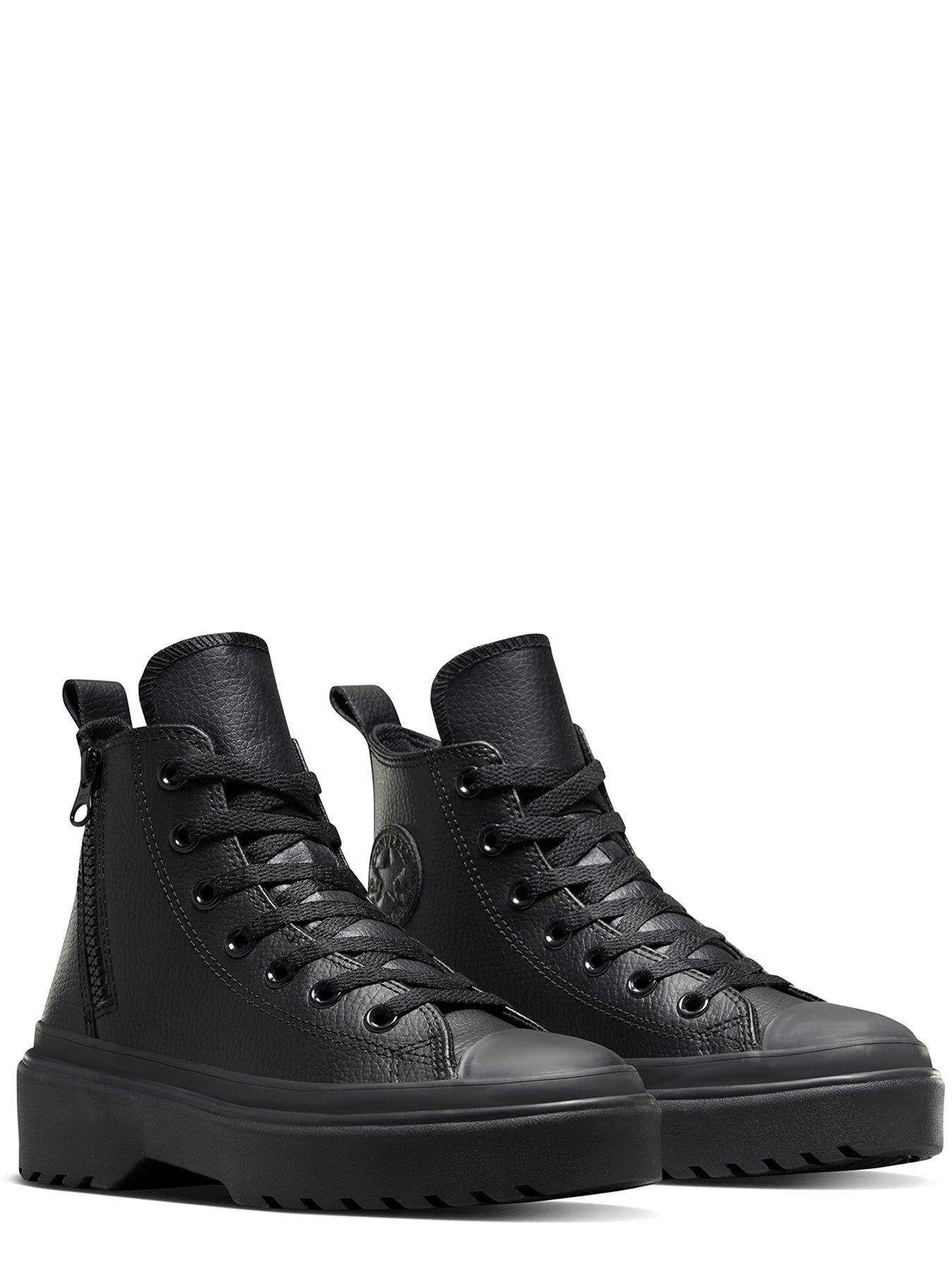 Chuck taylor all star lift leather high sale top black