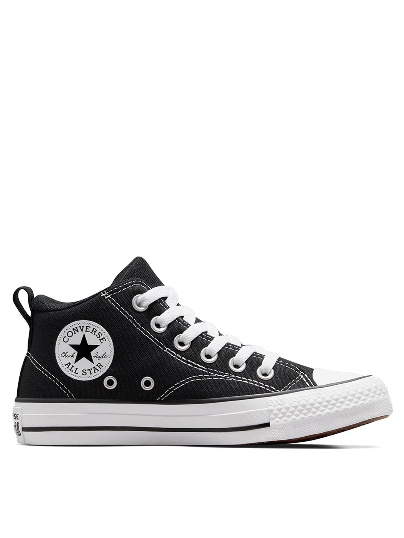undefined Junior Boys Malden Street Mid Top Trainers - Black