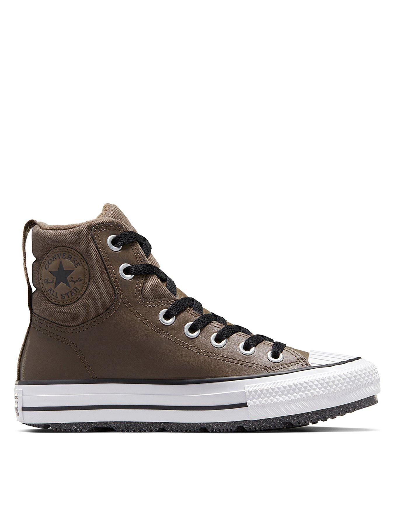 Leather converse deals boots