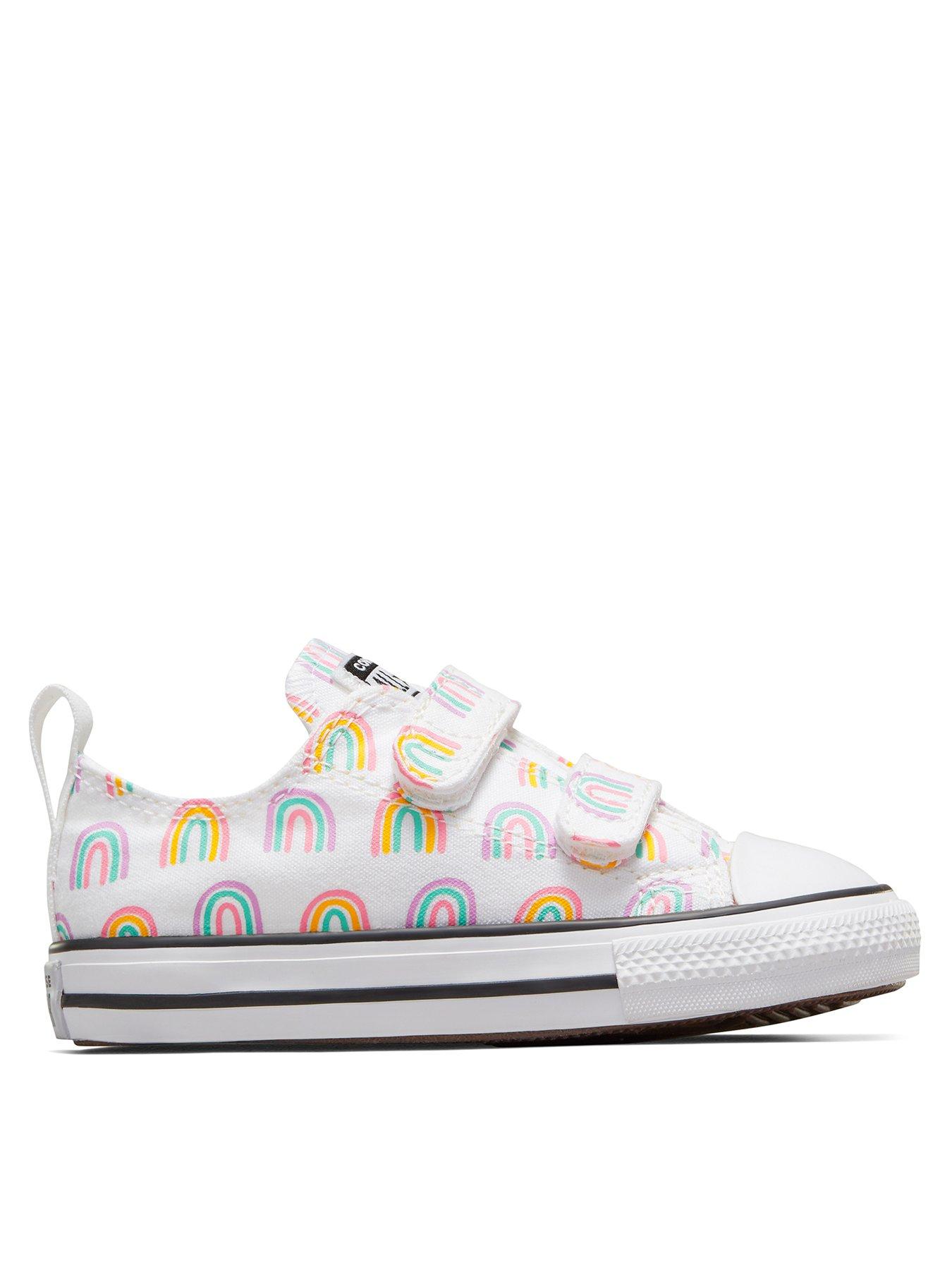 White deals rainbow converse