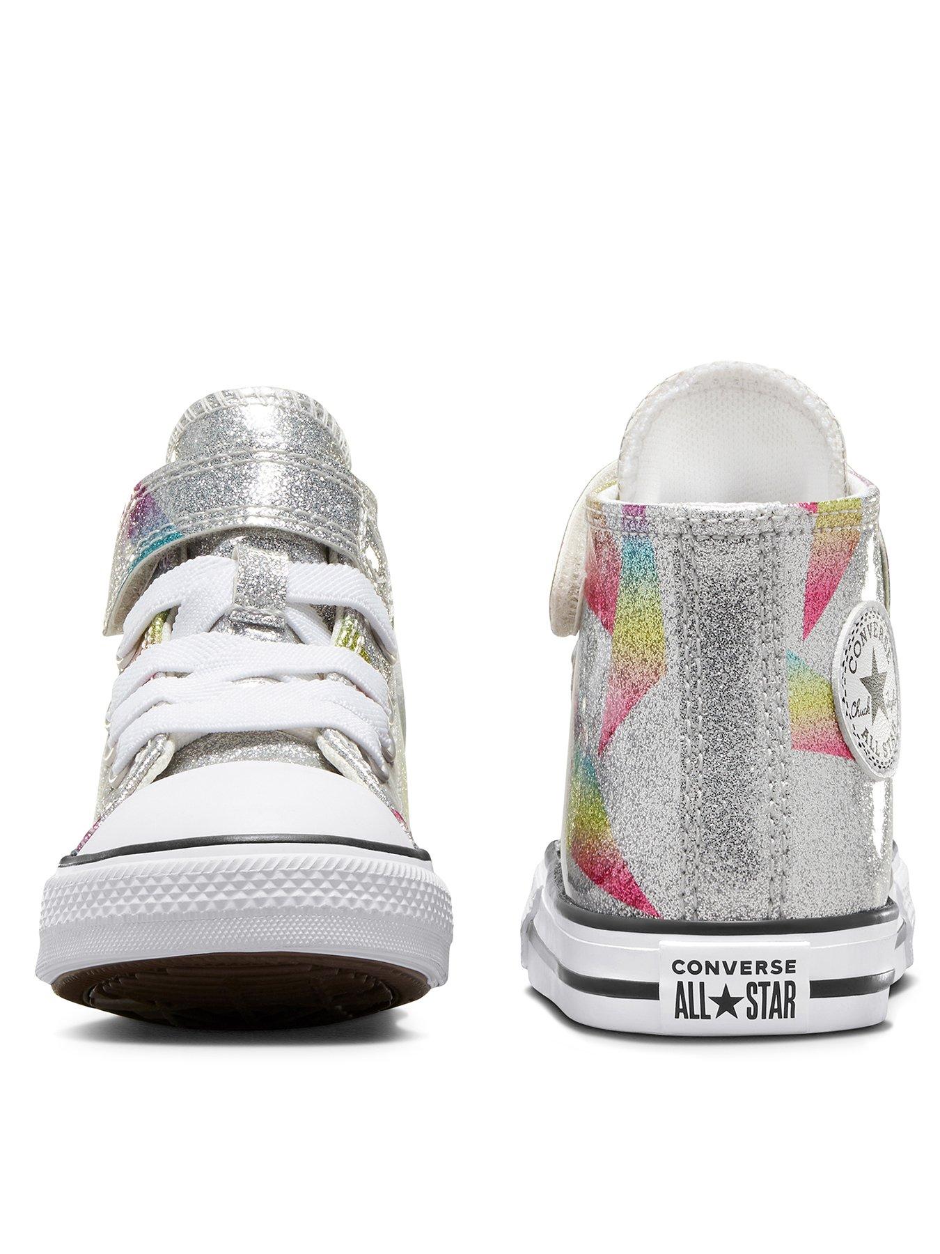 Infant black best sale glitter converse