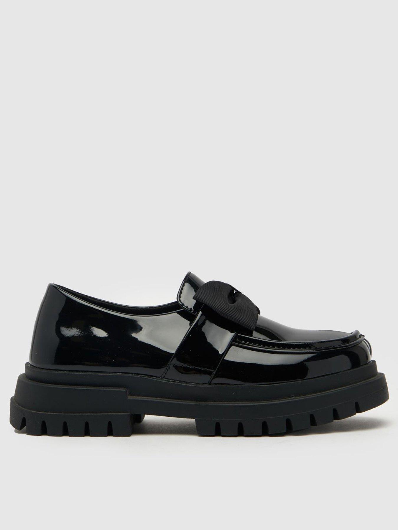 Schuh Lolly Junior Patent Bow Loafer - Black