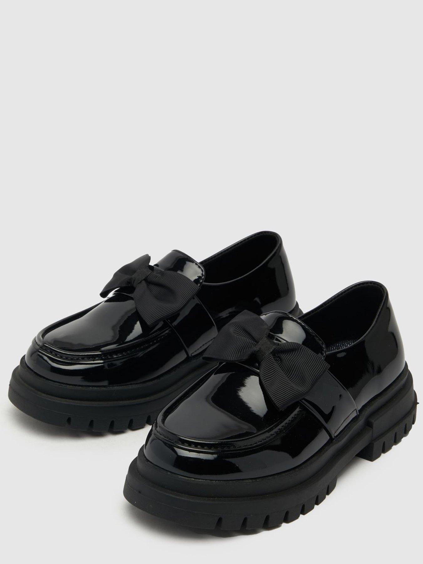 Image 4 of 4 of Schuh Lolly Junior Patent Bow Loafer - Black