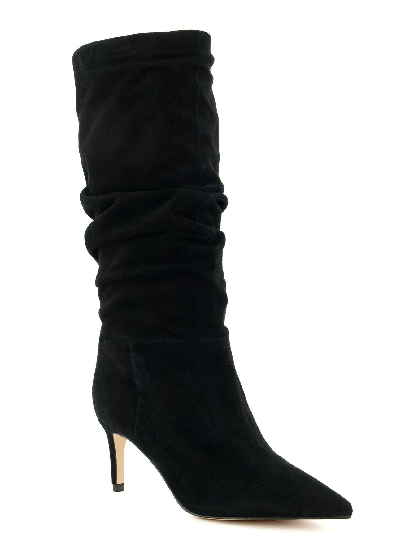 Black suede slouch boots uk hotsell