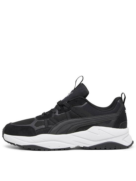 front image of puma-mens-running-x-ray-tour-trainers-black
