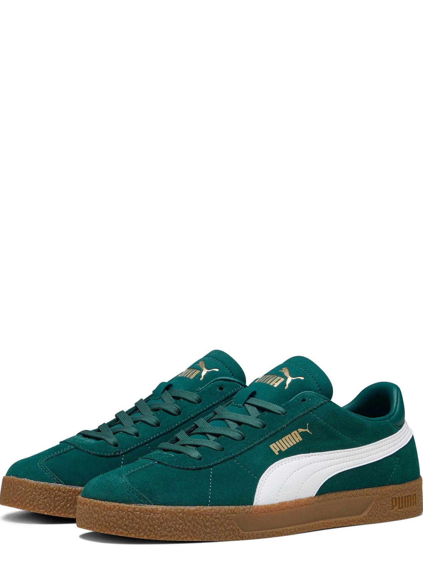 Green suede deals puma trainers