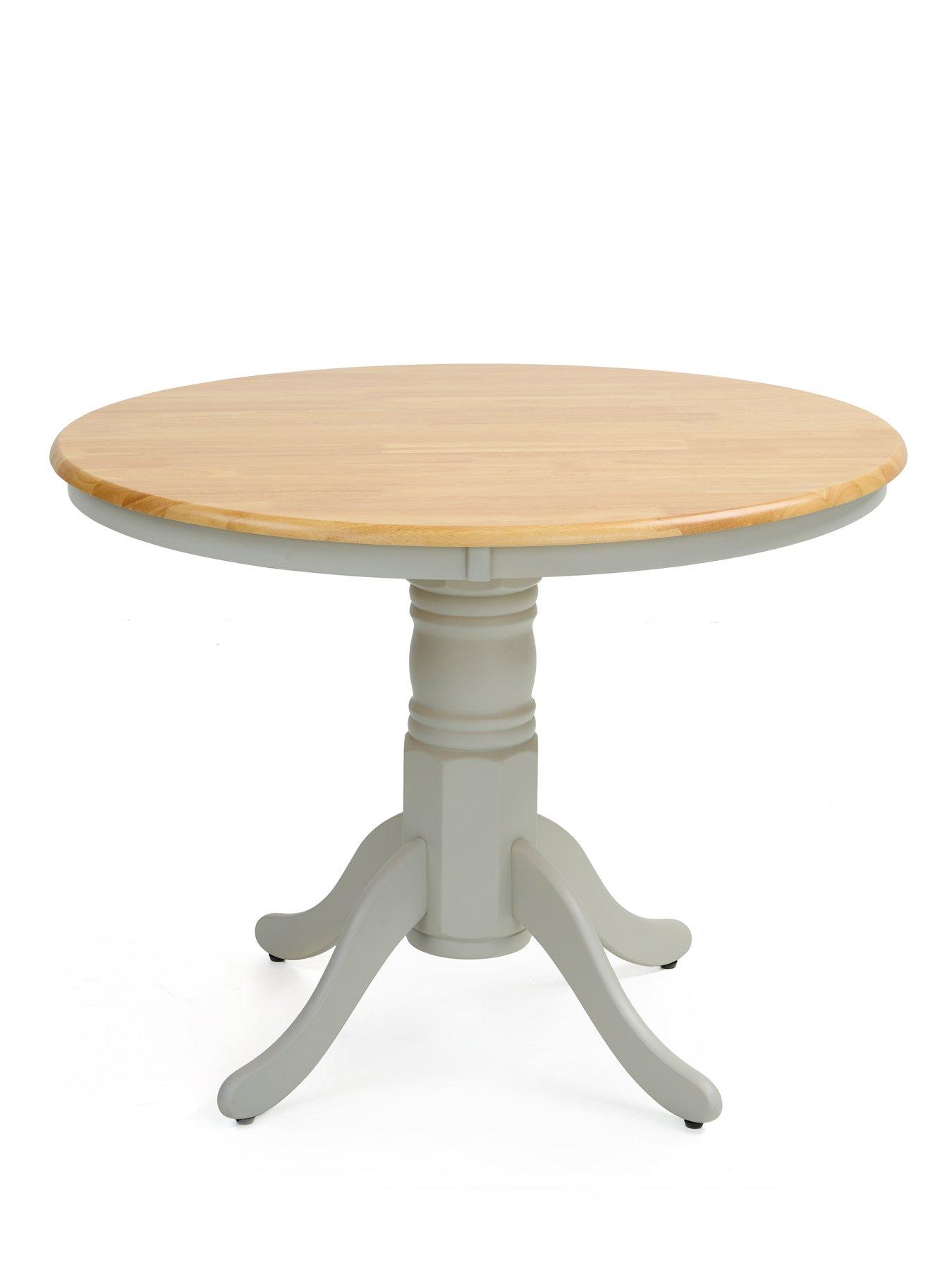 Image 3 of 6 of Very Home New Rubberwood Fixed&nbsp;Top 100 cm Kentucky Dining Table&nbsp;+ 4 Chairs - Grey