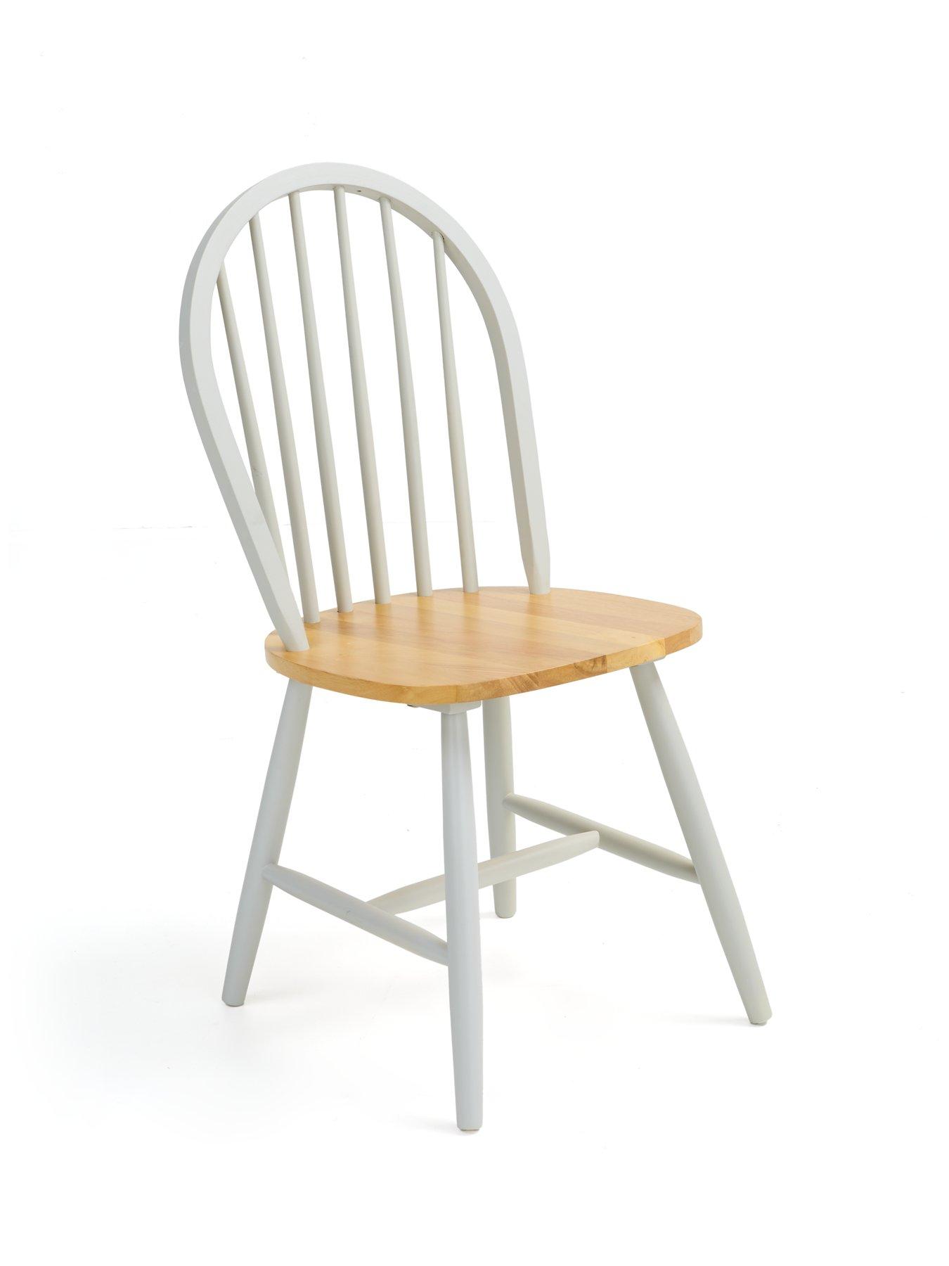 Image 6 of 6 of Very Home New Rubberwood Fixed&nbsp;Top 100 cm Kentucky Dining Table&nbsp;+ 4 Chairs - Grey