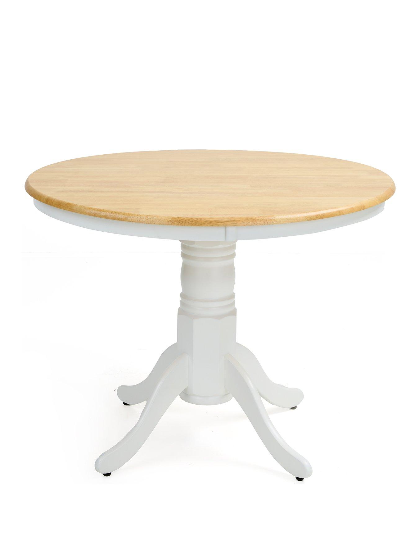 Image 3 of 6 of Very Home New Rubberwood Fixed Top 100 cm Kentucky Dining Table + 4 Chairs - White
