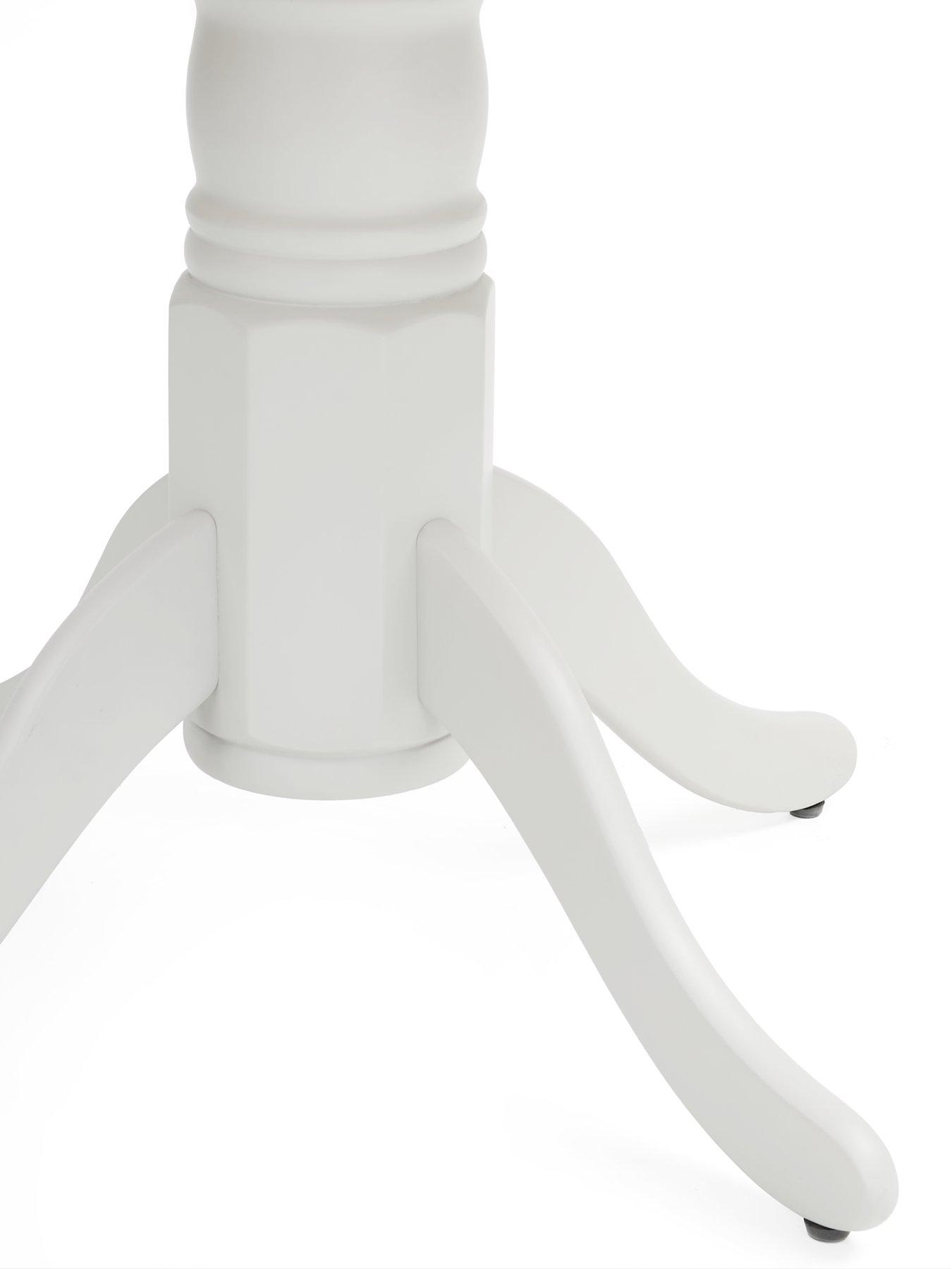 Image 4 of 6 of Very Home New Rubberwood Fixed Top 100 cm Kentucky Dining Table + 4 Chairs - White