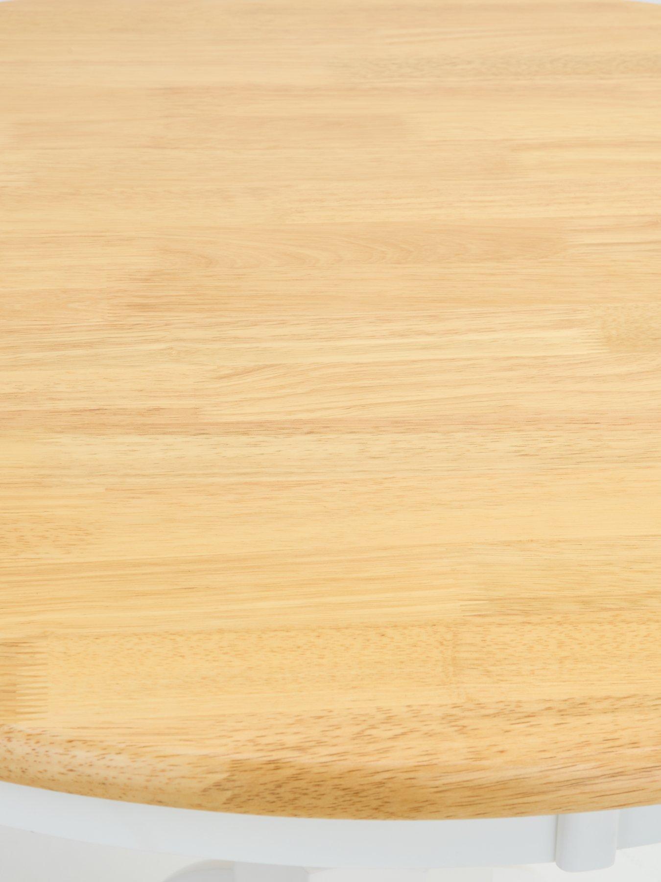 Image 5 of 6 of Very Home New Rubberwood Fixed Top 100 cm Kentucky Dining Table + 4 Chairs - White
