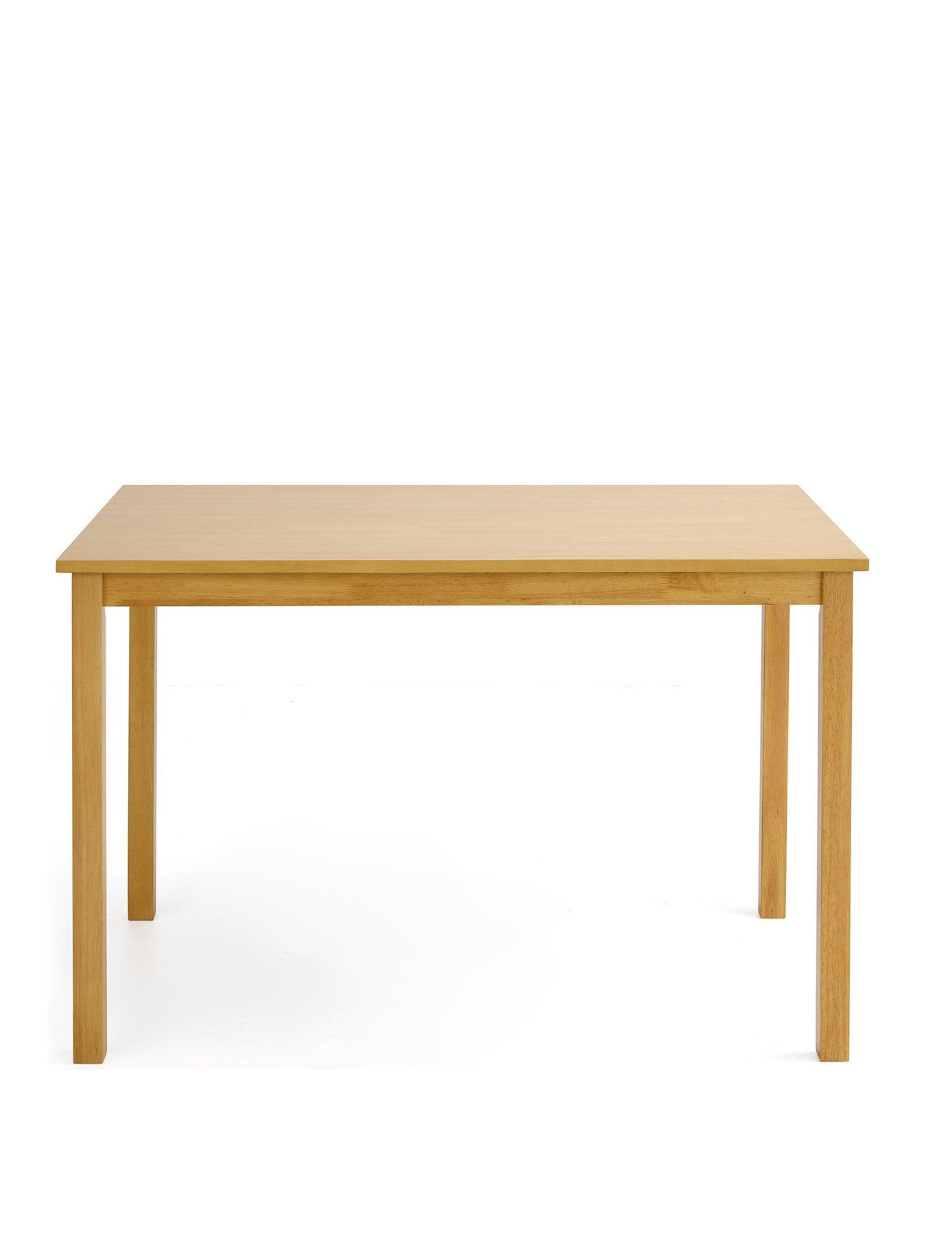 Image 3 of 5 of Very Home Primo 120 cm Dining Table +&nbsp;4 Faux Leather Chairs - Wood/Cream