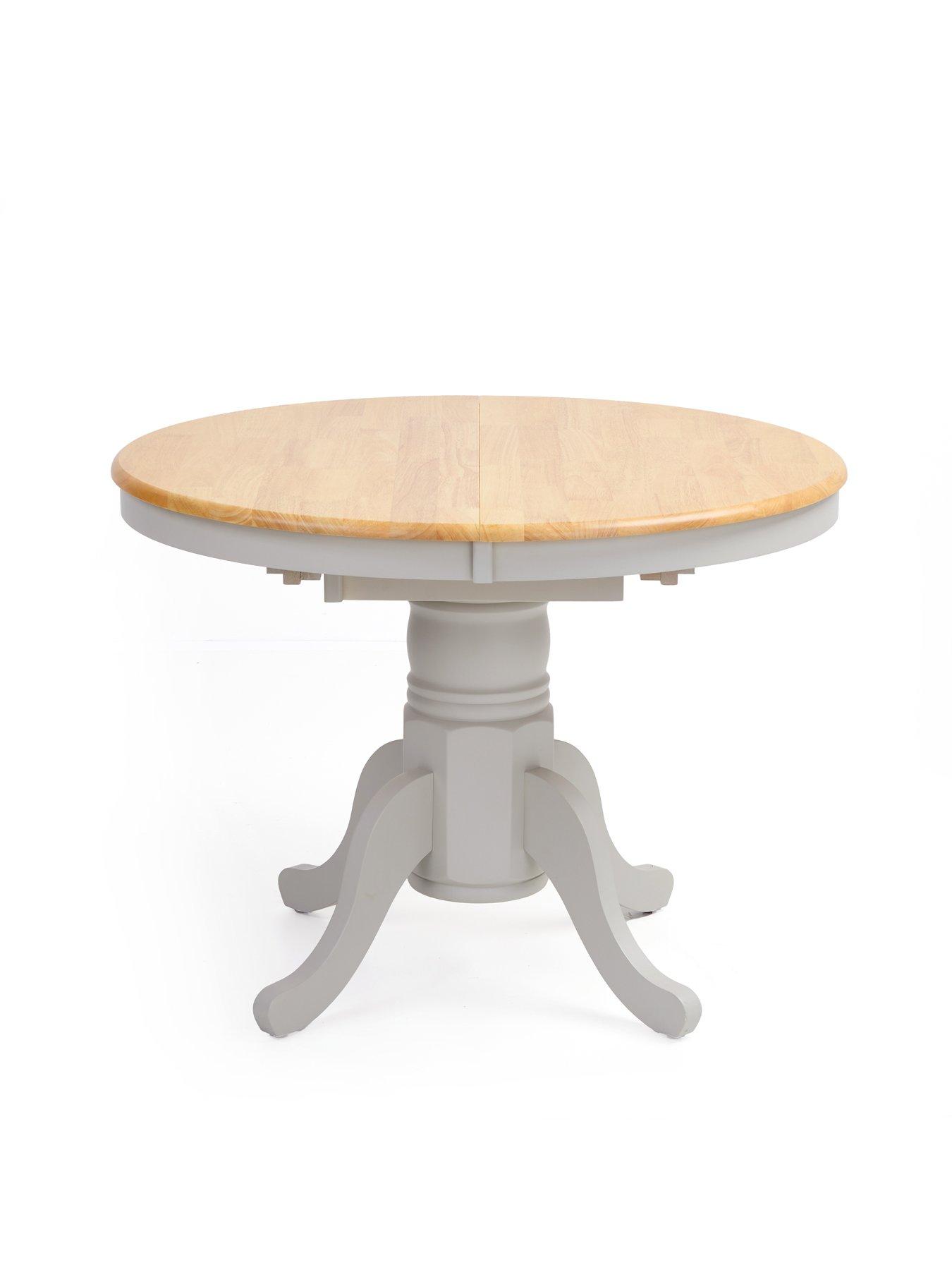 Image 3 of 6 of Very Home New Rubberwood Top Kentucky 100 - 130 cm Extending + 6 Chairs - Grey