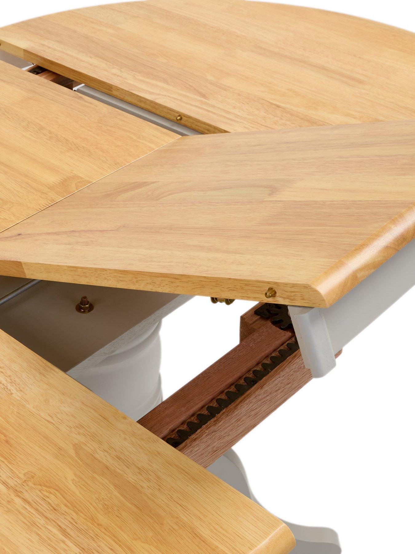 Image 4 of 6 of Very Home New Rubberwood Top Kentucky 100 - 130 cm Extending + 6 Chairs - Grey