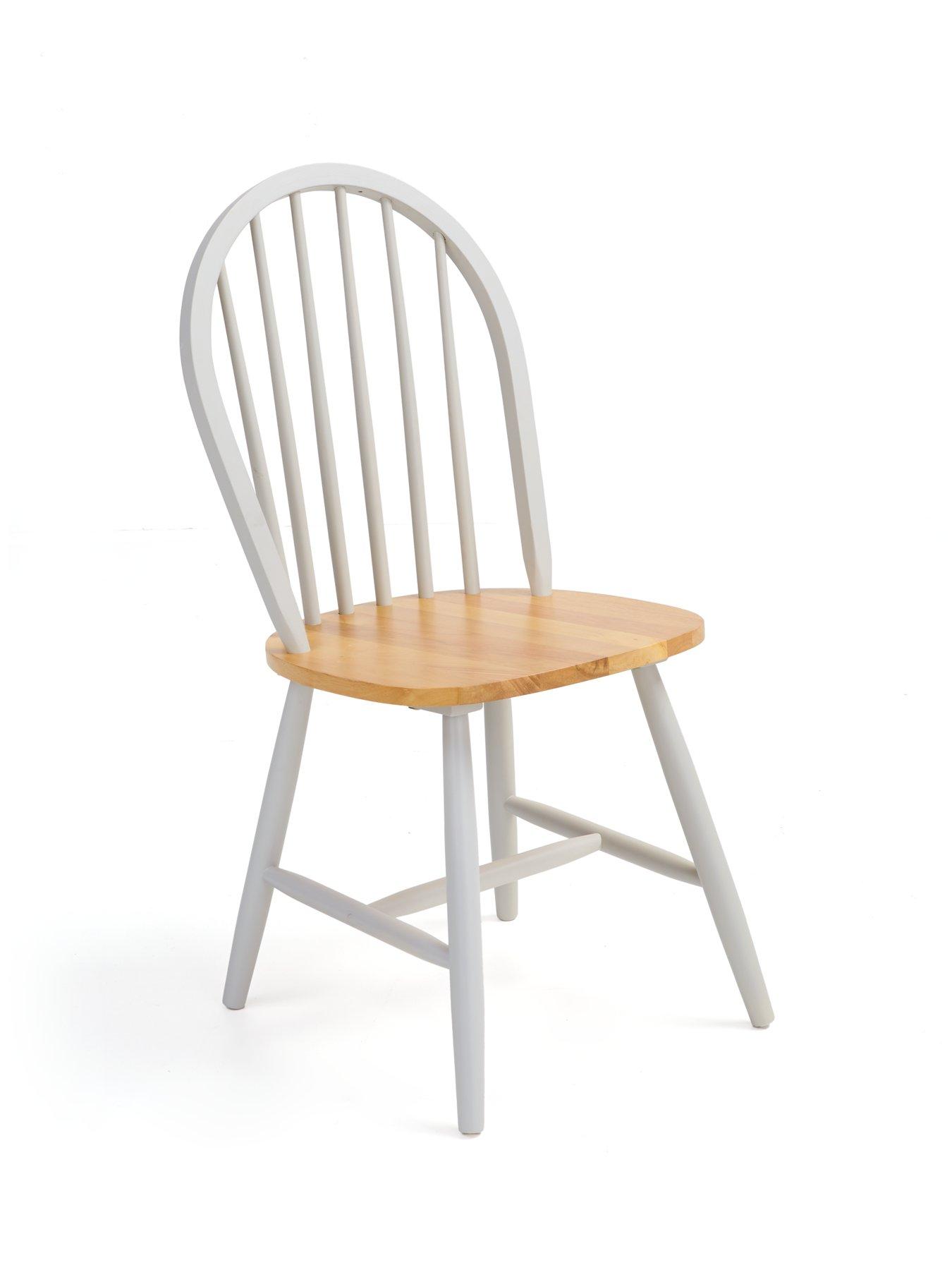 Image 6 of 6 of Very Home New Rubberwood Top Kentucky 100 - 130 cm Extending + 6 Chairs - Grey