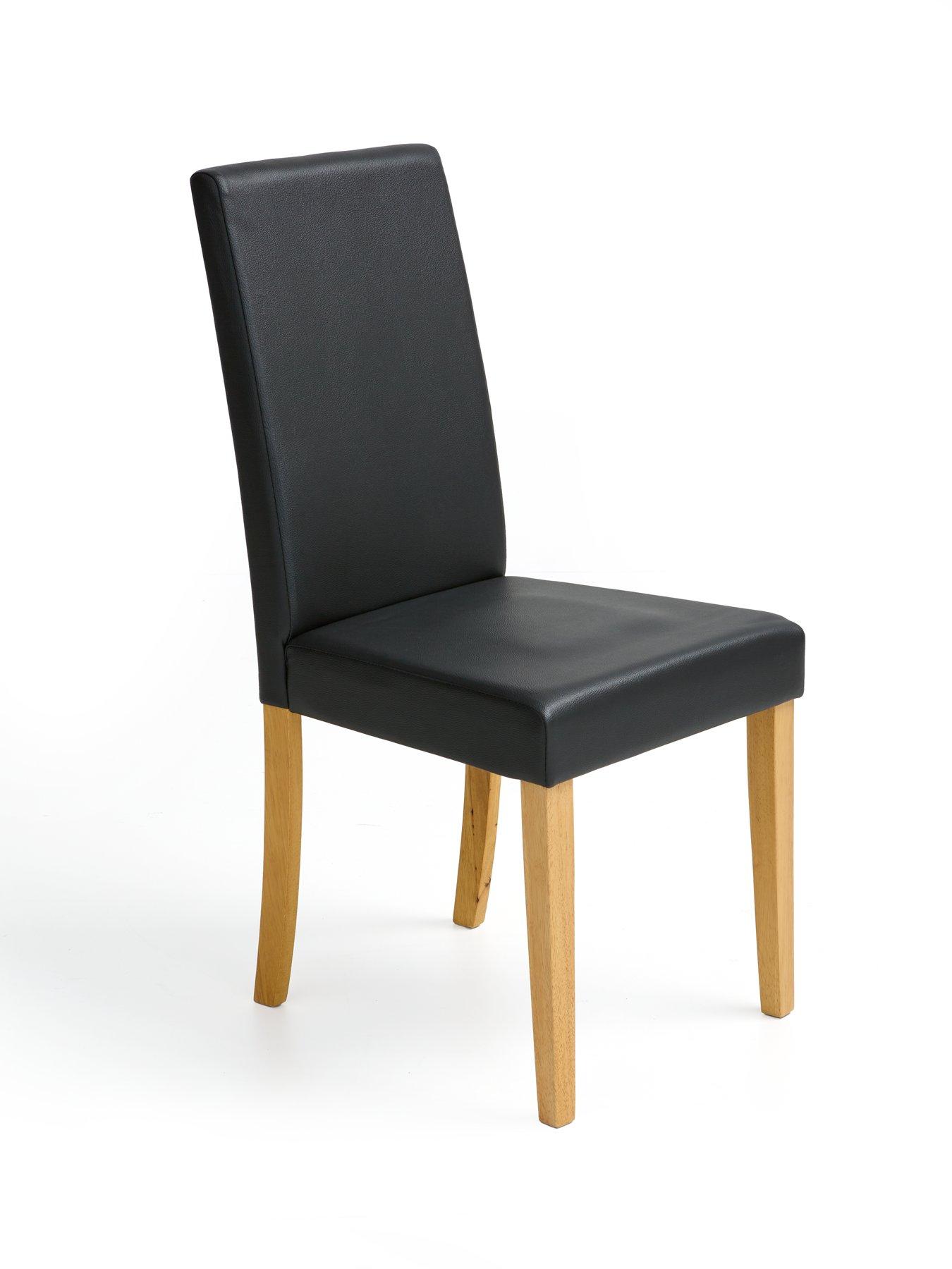 Image 5 of 6 of Very Home Primo 120 cm Dining Table +&nbsp;4 Faux Leather&nbsp;Chairs&nbsp;- Wood/Black