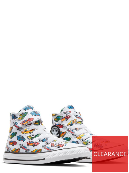 stillFront image of converse-chuck-taylor-all-star-cars-1v-kids-hi-top-trainers-white