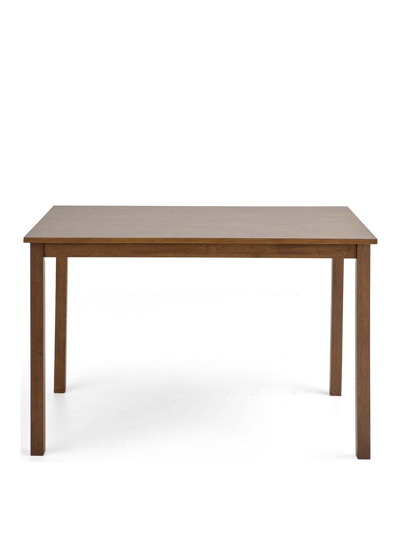 Image 3 of 6 of Very Home Primo 120 cm Dining Table +&nbsp;4 Faux Leather Chairs - Dark&nbsp;Wood/Cream