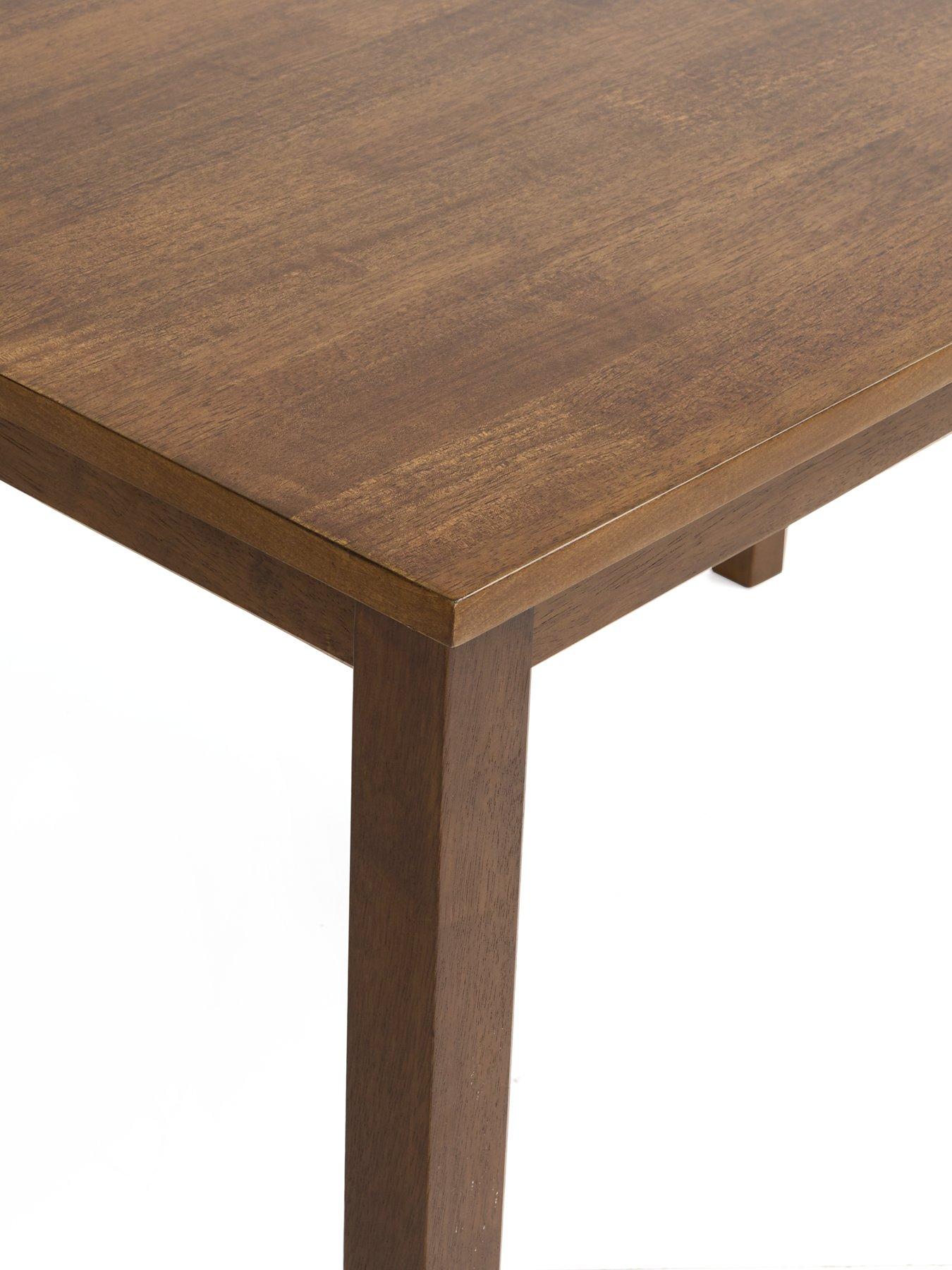 Image 4 of 6 of Very Home Primo 120 cm Dining Table +&nbsp;4 Faux Leather Chairs - Dark&nbsp;Wood/Cream