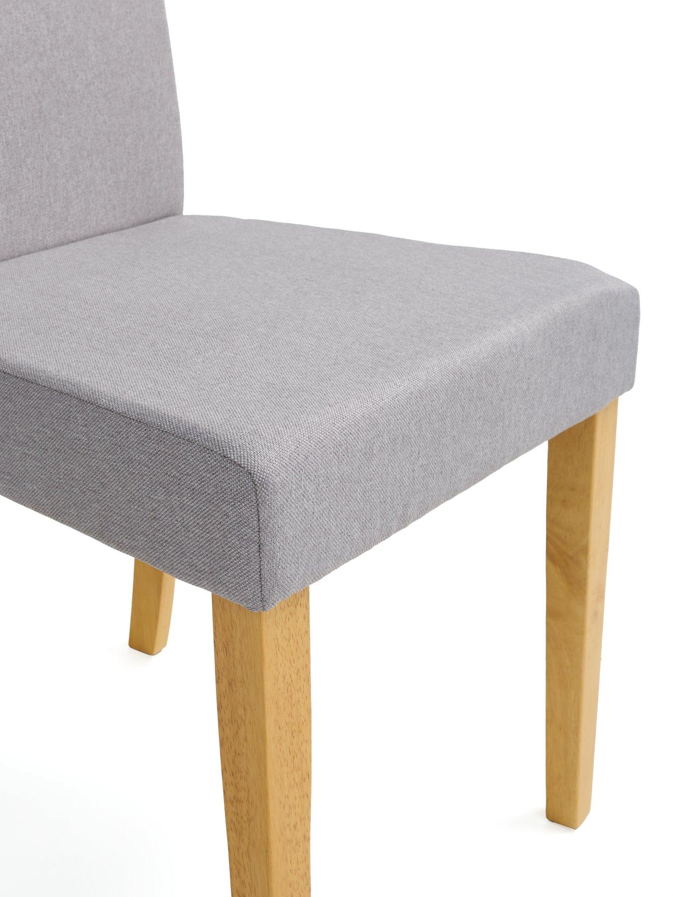 Image 6 of 6 of Very Home Primo 120 cm Dining Table + 4 Fabric Chairs - Wood/Grey