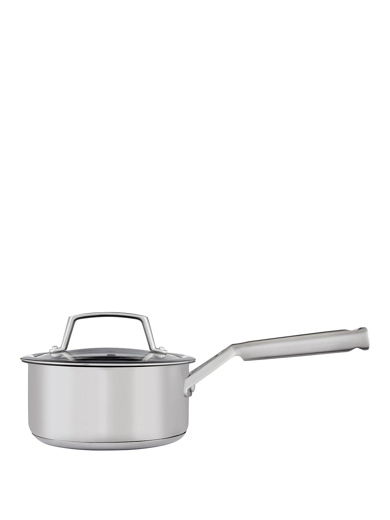 undefined Zerostick 16cm Saucepan With Lid - Stainless Steel C60216UK