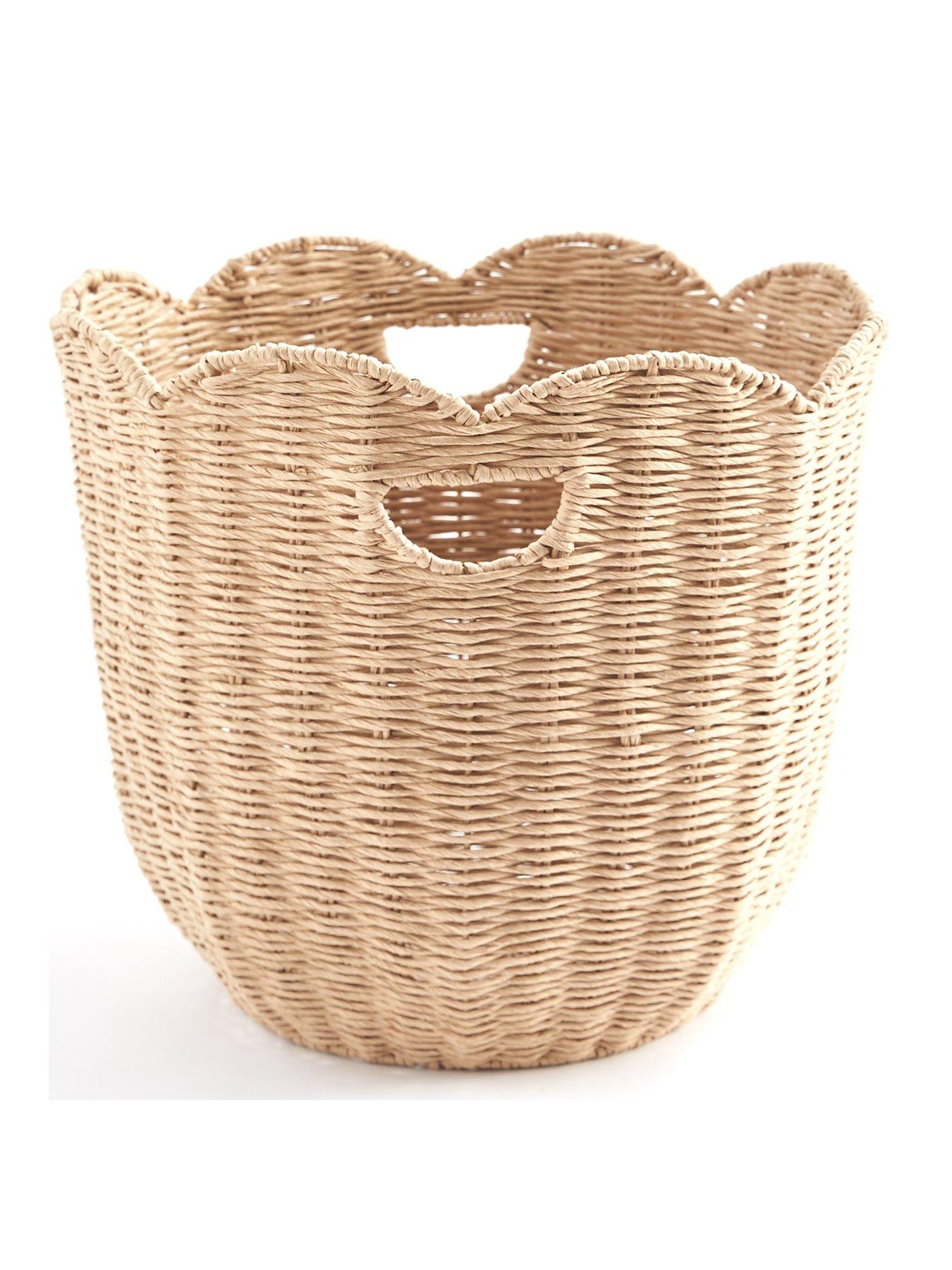 Image 2 of 6 of Very Home Scalloped Round Storage Basket &ndash; 37 cm