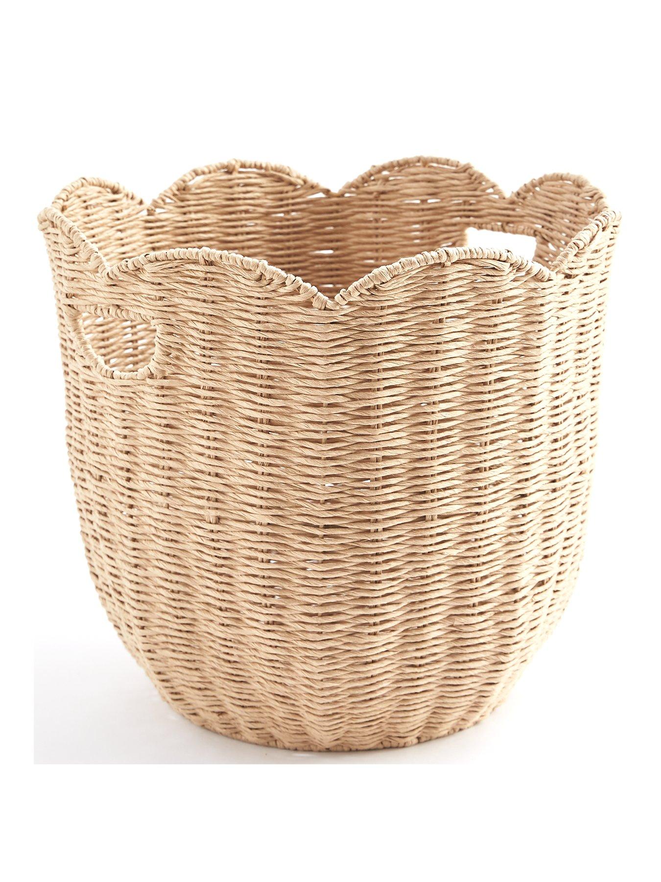 Image 3 of 6 of Very Home Scalloped Round Storage Basket &ndash; 37 cm