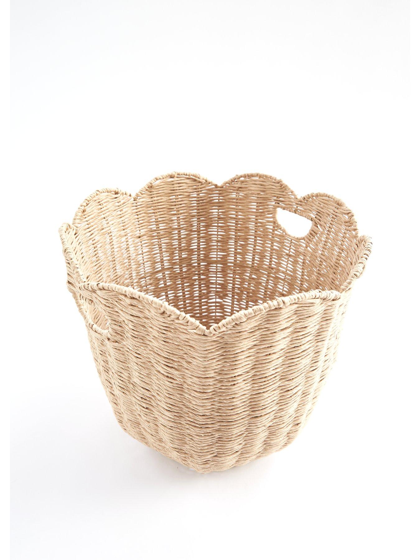 Image 4 of 6 of Very Home Scalloped Round Storage Basket &ndash; 37 cm