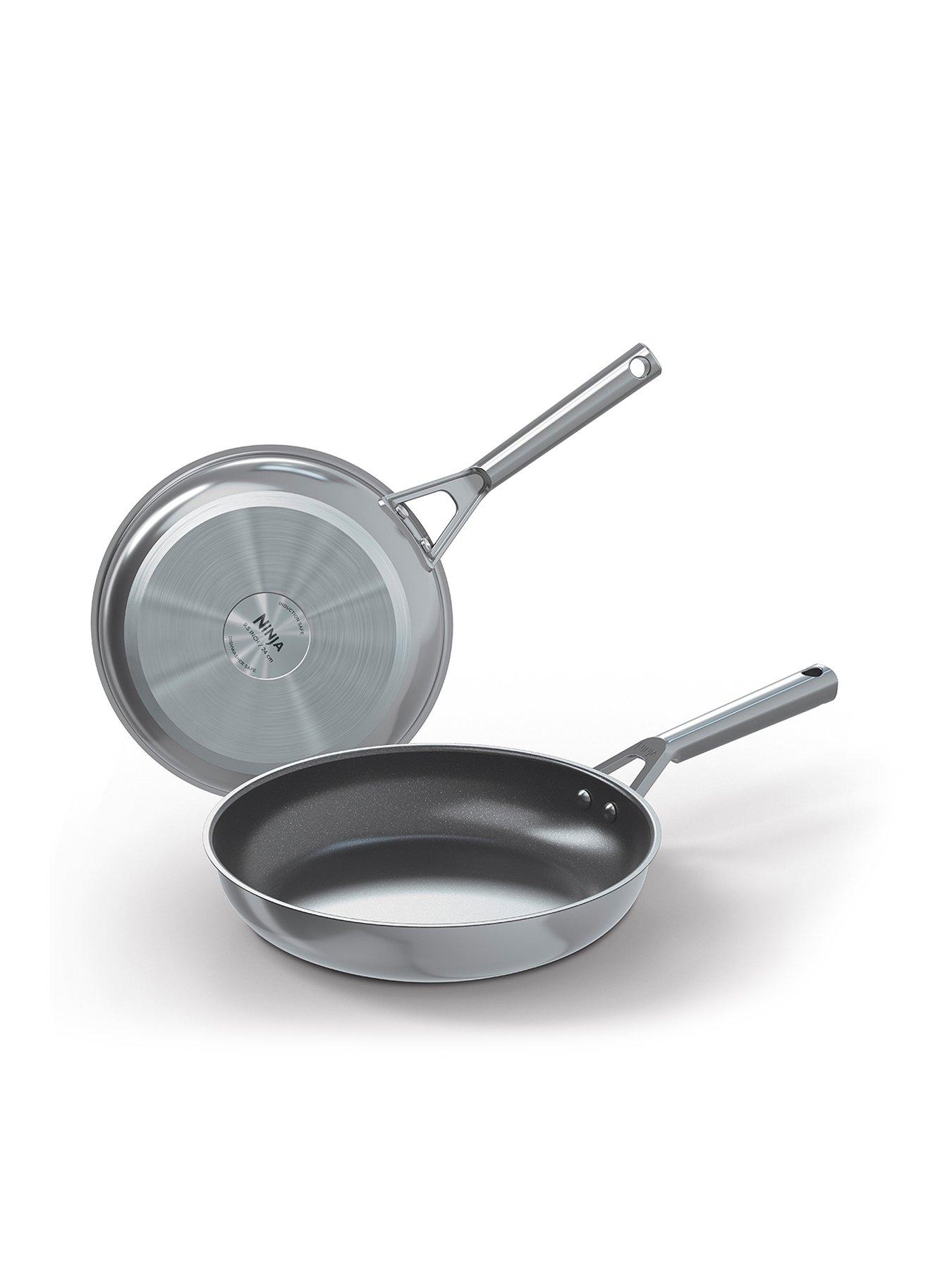 NINJA Zerostick Stainless Steel 2piece Frying Pan Set (20cm/26cm