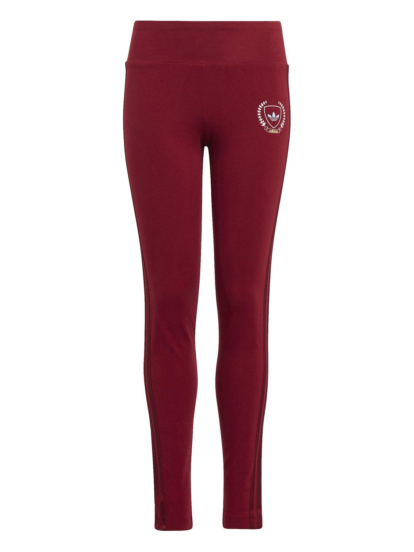 Burgandy hotsell adidas leggings