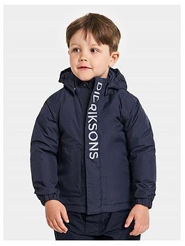 didriksons kids rio waterproof and windproof jacket - navy