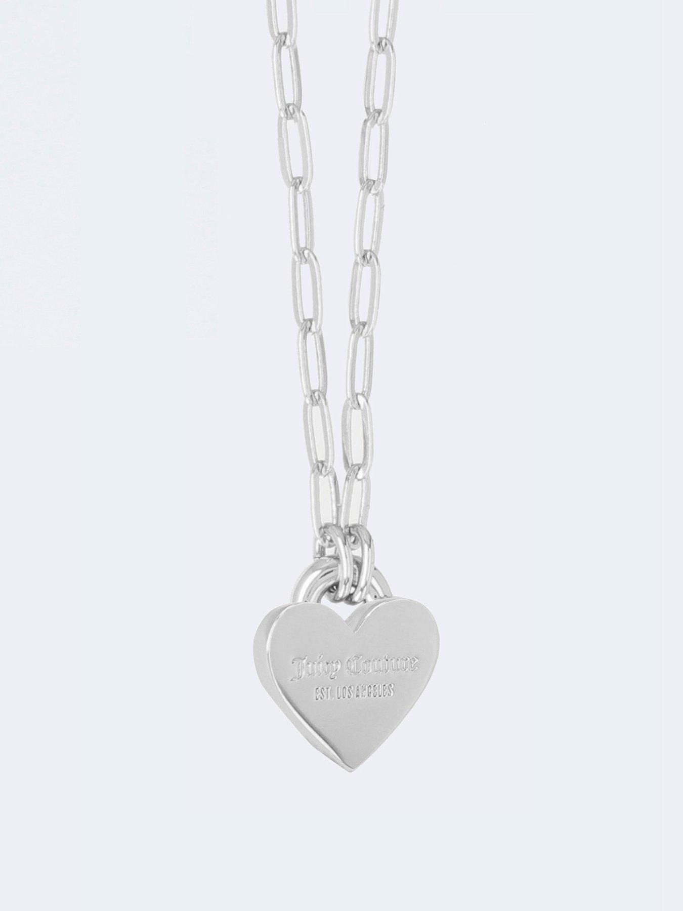 Product photograph of Juicy Couture Silver Plated Mini Necklace from very.co.uk