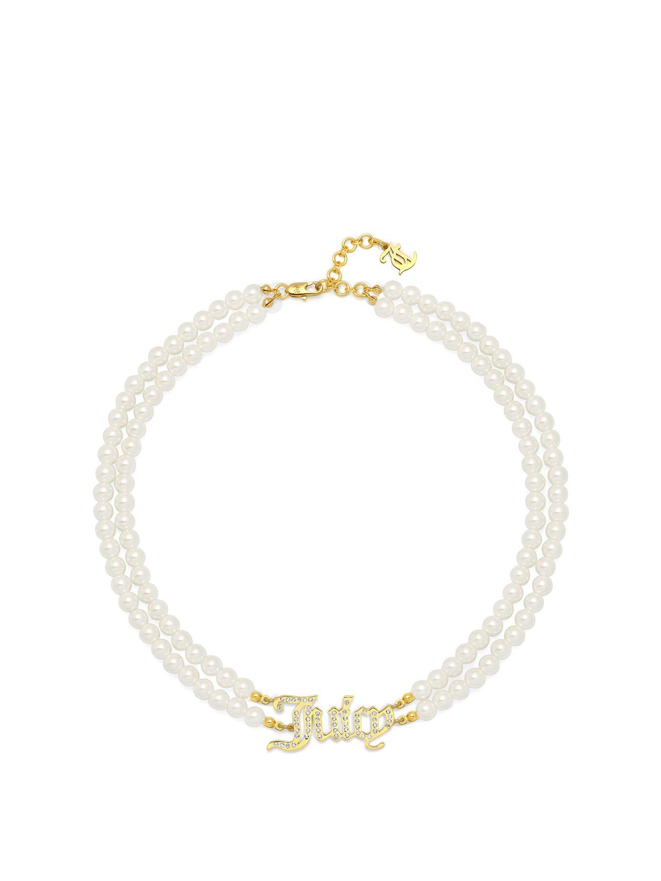 Product photograph of Juicy Couture Silver Plated Choker from very.co.uk