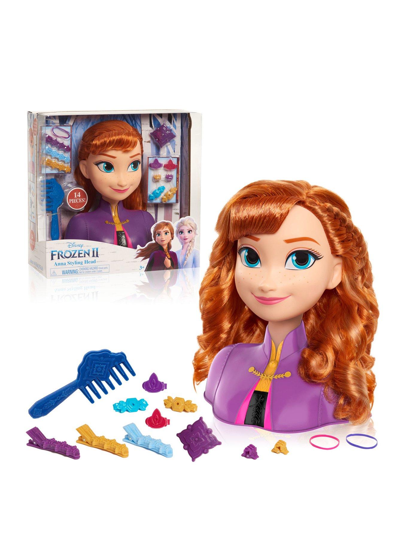 Frozen hair cheap styling doll head