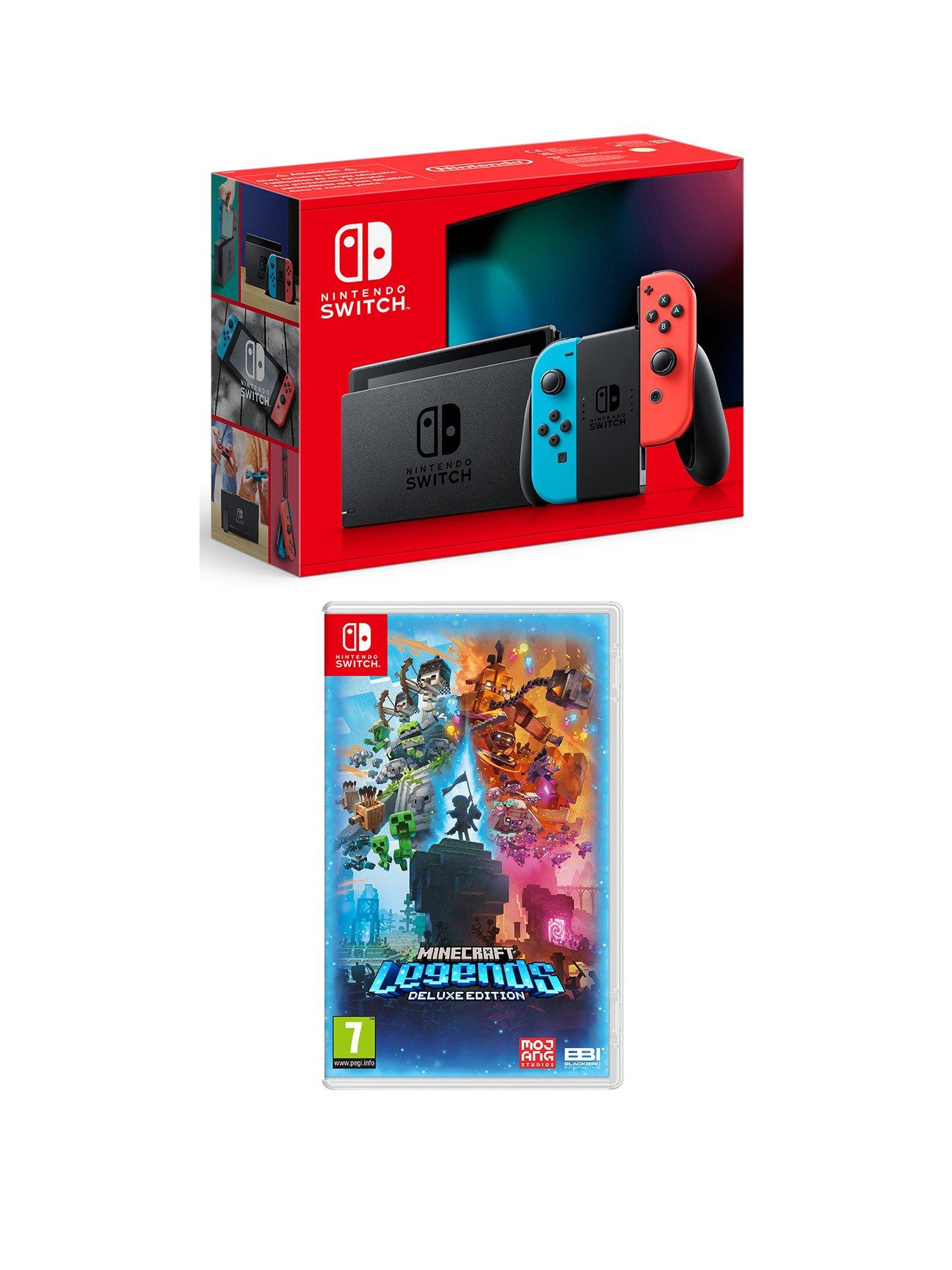 Nintendo Switch Neon Legends Console with Deluxe Minecraft Edition