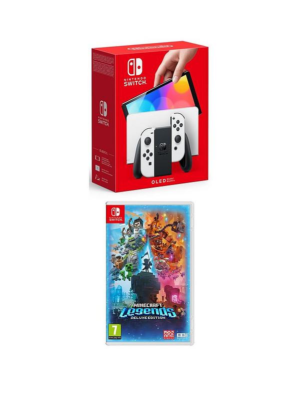 Nintendo Switch OLED OLED Console White with Minecraft Legends Deluxe  Edition