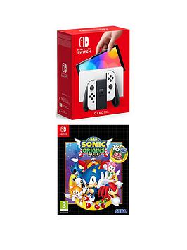 Nintendo Switch Oled Oled Console White With Sonic Origins Plus