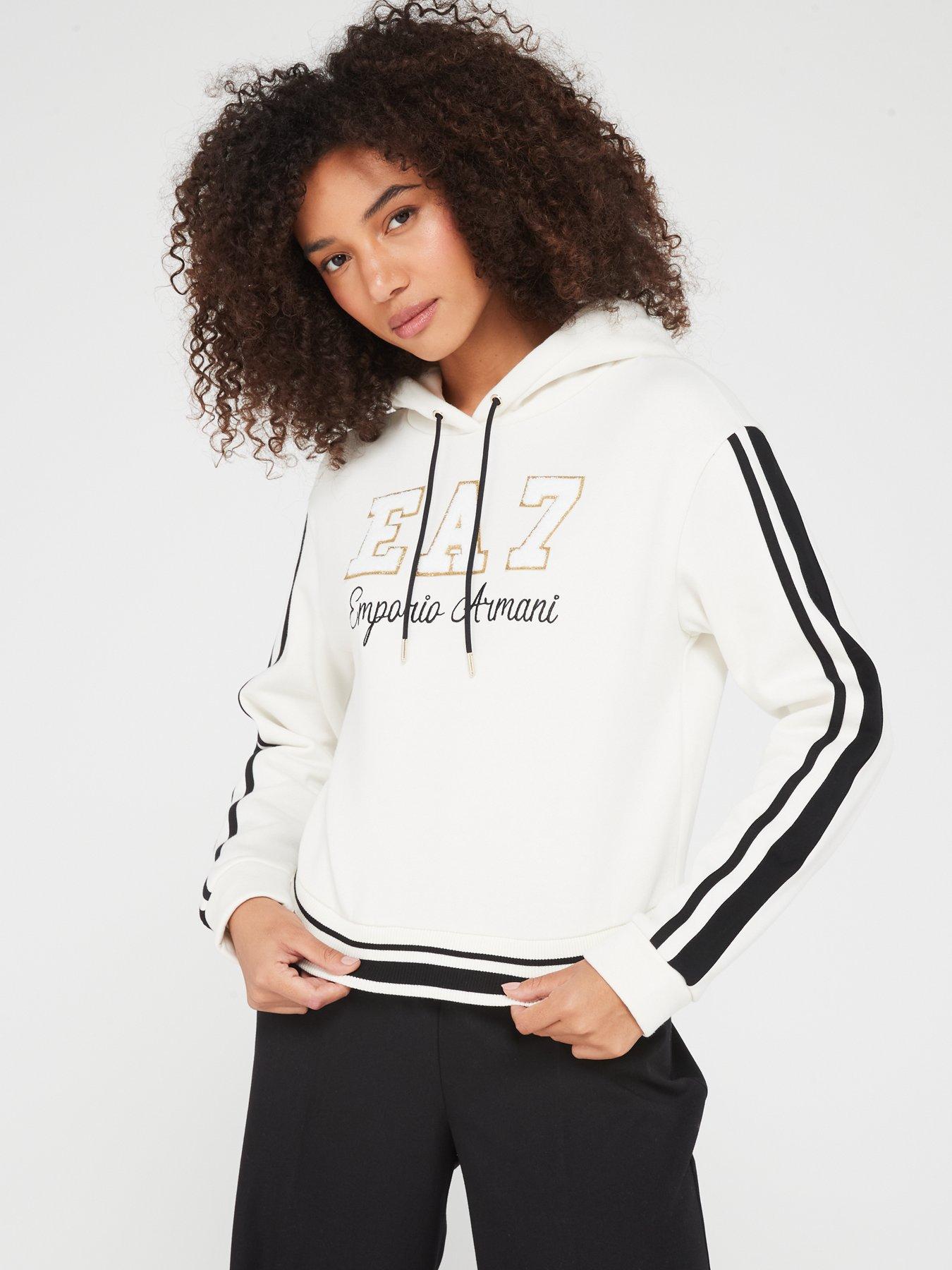 Ea7 logo outlet hoodie