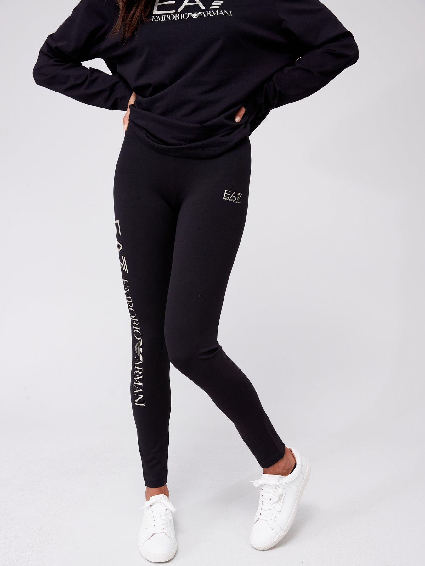 EA7 logo leggings in black